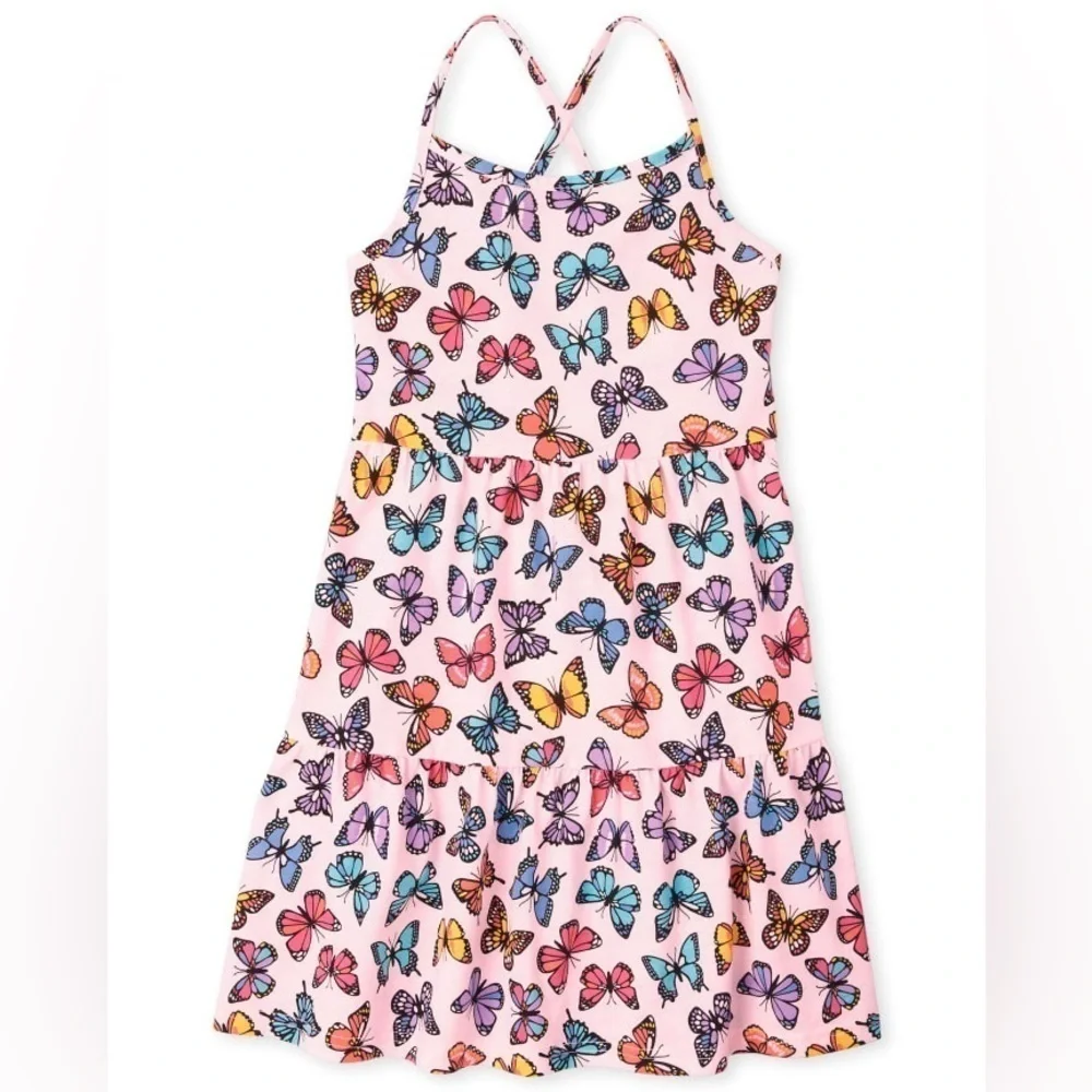 The Children’s Place Colorful Butterfly Print Dress size small 5/6 - Picture 4 of 7
